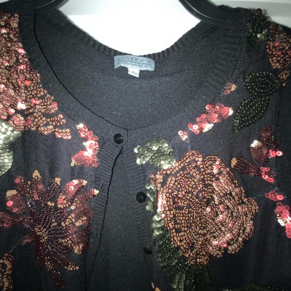 Joseph A Sequined Sweater - Picture 2 of 3
